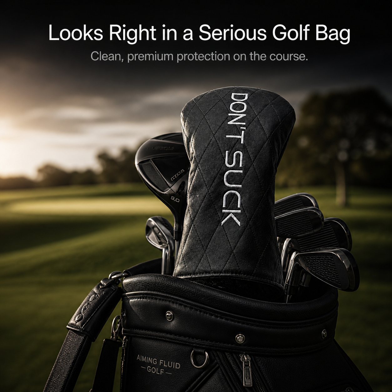 Don’t Suck™ Driver Headcover — Premium Black Diamond Quilted Fit (460cc)